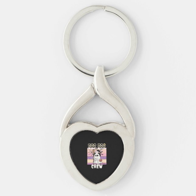 Boo Boo Crew Halloween Ghost Nurse Essential T-Shi Key Ring (Front)