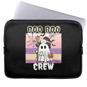 Boo Boo Crew Halloween Ghost Nurse Essential T-Shi Laptop Sleeve
