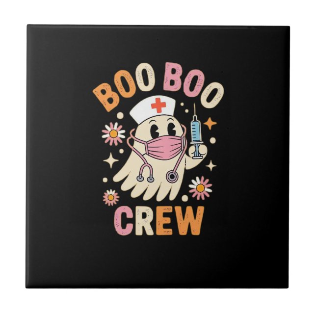 Boo Boo Crew Halloween Ghost Nurse Essential T-Shi Tile (Front)
