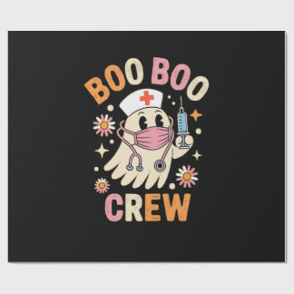 Boo Boo Crew Halloween Ghost Nurse Essential T-Shi Wrapping Paper