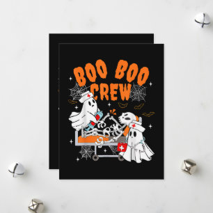 Boo Boo Crew Halloween Ghost Nurse Holiday Card