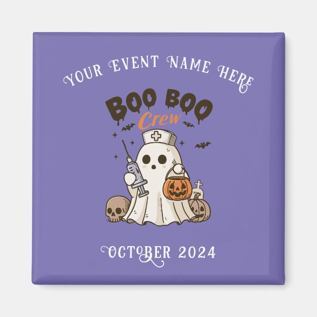 Boo Boo Crew Halloween Magnet for Nurses (Front)