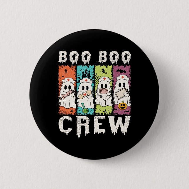 Boo Boo Crew Halloween Nurse 6 Cm Round Badge (Front)