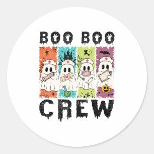 Boo Boo Crew Halloween Nurse Classic Round Sticker