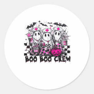 Boo Boo Crew Halloween Nurse Classic T-Shirt Classic Round Sticker