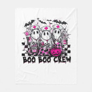 Boo Boo Crew Halloween Nurse Classic T-Shirt Fleece Blanket