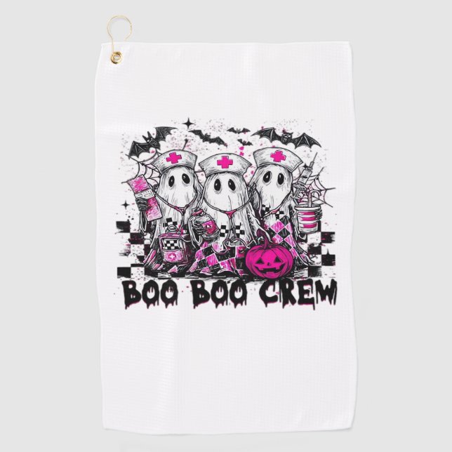 Boo Boo Crew Halloween Nurse Classic T-Shirt Golf Towel (Front)
