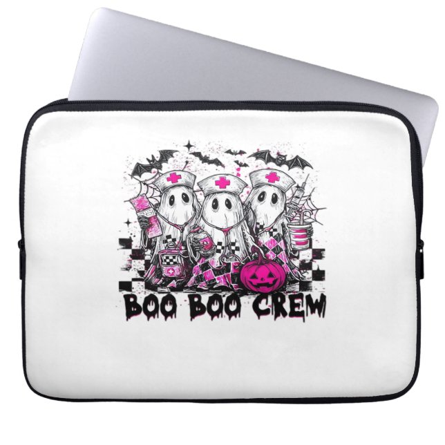 Boo Boo Crew Halloween Nurse Classic T-Shirt Laptop Sleeve (Front)