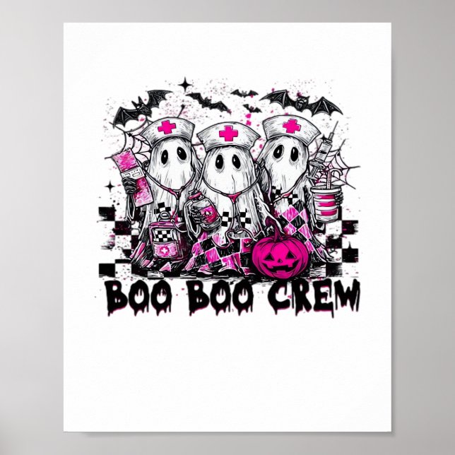 Boo Boo Crew Halloween Nurse Classic T-Shirt Poster (Front)