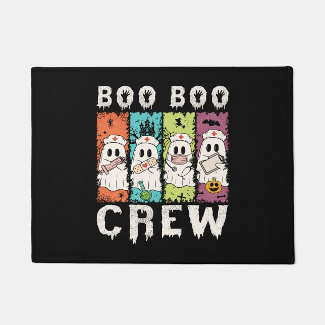 Boo Boo Crew Halloween Nurse Doormat (Front)