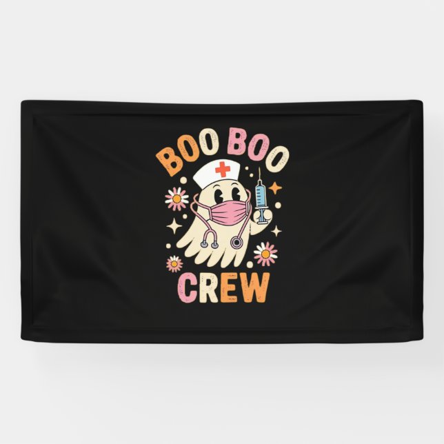 Boo Boo Crew Halloween Nurse Essential T-Shirt Banner (Horizontal)