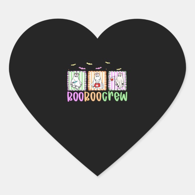 Boo Boo Crew Halloween Nurse Essential T-Shirt Heart Sticker (Front)
