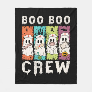 Boo Boo Crew Halloween Nurse Fleece Blanket