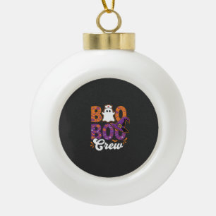 Boo Boo Crew Halloween Nurse Ghost Design Ceramic Ball Christmas Ornament