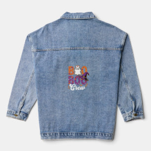 Boo Boo Crew Halloween Nurse Ghost Design Denim Jacket