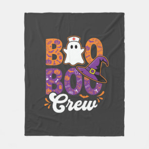 Boo Boo Crew Halloween Nurse Ghost Design Fleece Blanket