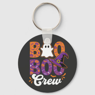 Boo Boo Crew Halloween Nurse Ghost Design Key Ring