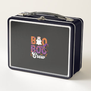 Boo Boo Crew Halloween Nurse Ghost Design Metal Lunch Box