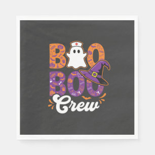 Boo Boo Crew Halloween Nurse Ghost Design Napkin