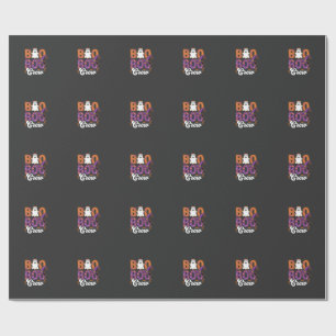 Boo Boo Crew Halloween Nurse Ghost Design Wrapping Paper