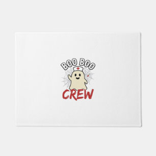 Boo Boo Crew Halloween Nurse Ghost Vintage Design_ Doormat