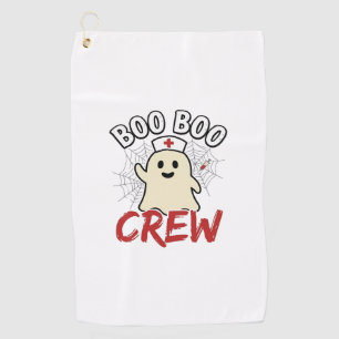 Boo Boo Crew Halloween Nurse Ghost Vintage Design_ Golf Towel