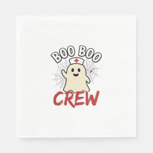 Boo Boo Crew Halloween Nurse Ghost Vintage Design_ Napkin