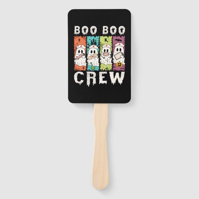 Boo Boo Crew Halloween Nurse Hand Fan (Front)