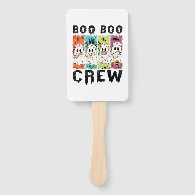 Boo Boo Crew Halloween Nurse Hand Fan (Front)