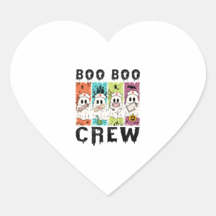 Boo Boo Crew Halloween Nurse Heart Sticker