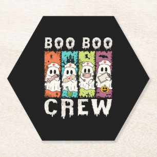Boo Boo Crew Halloween Nurse Paper Coaster