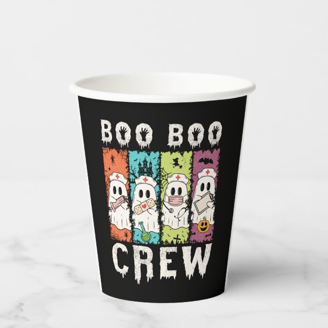 Boo Boo Crew Halloween Nurse Paper Cups (Front)