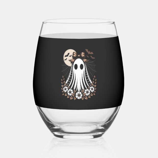 Boo Boo Crew Halloween Nurse Stemless Wine Glass (Front)