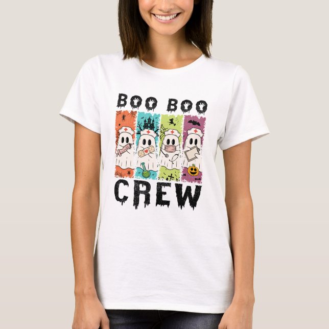 Boo Boo Crew Halloween Nurse T-Shirt (Front)