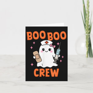 Boo Boo Crew Halloween Nurse Team Ghost Card