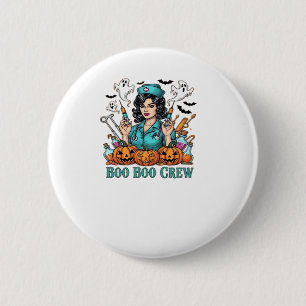 Boo Boo Crew Halloween Nurse with Syringes and Pum 6 Cm Round Badge