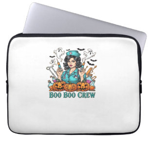 Boo Boo Crew Halloween Nurse with Syringes and Pum Laptop Sleeve