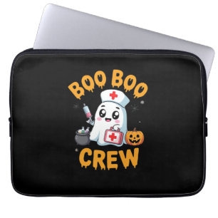 Boo Boo Crew Nurse Cute Ghost Halloween Nursing Es Laptop Sleeve