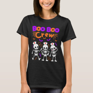 Boo Boo Crew Nurse Dancing Skeletons Halloween Ort T-Shirt