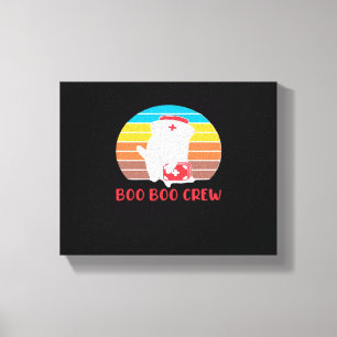 Boo Boo Crew Nurse Funny Ghost Halloween Classic T Canvas Print