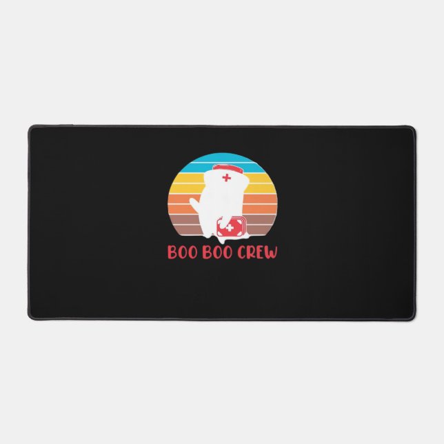 Boo Boo Crew Nurse Funny Ghost Halloween Classic T Desk Mat (Front)