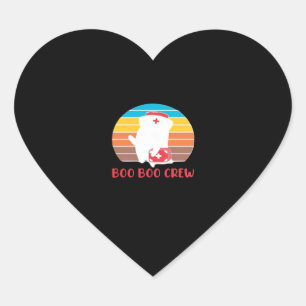 Boo Boo Crew Nurse Funny Ghost Halloween Classic T Heart Sticker