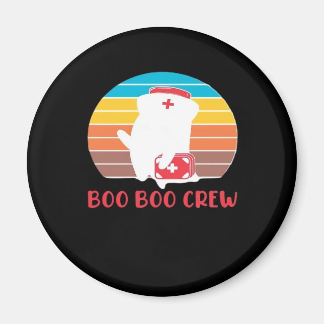 Boo Boo Crew Nurse Funny Ghost Halloween Classic T Magnet (Front)