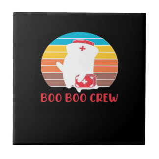 Boo Boo Crew Nurse Funny Ghost Halloween Classic T Tile