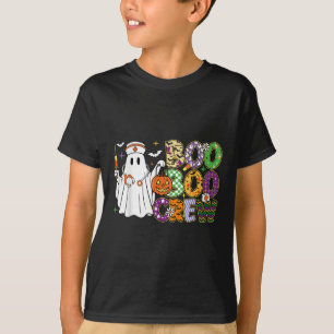 Boo Boo Crew Nurse Funny Ghost Pumkin Halloween Wo T-Shirt