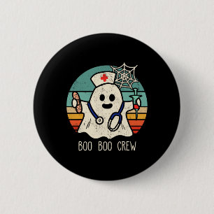 Boo Boo Crew Nurse Funny Ghost Women Halloween Cos 6 Cm Round Badge