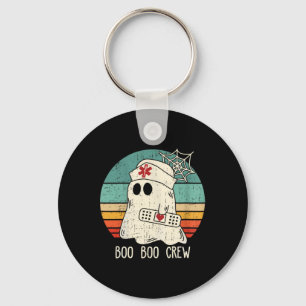 Boo Boo Crew Nurse Funny Ghost Women Halloween Cos Key Ring