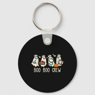 Boo Boo Crew Nurse Funny Ghost Women Halloween Cos Key Ring