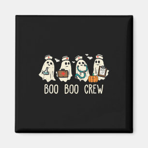 Boo Boo Crew Nurse Funny Ghost Women Halloween Cos Magnet