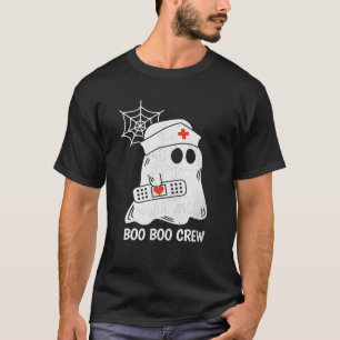 Boo Boo Crew Nurse Funny Ghost Women Halloween T-Shirt